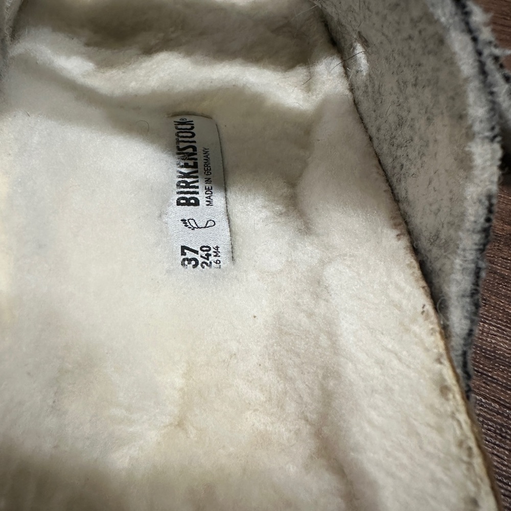 Birkenstock Arizona Shearling - Wool in Plaid White - Picture 2 of 12